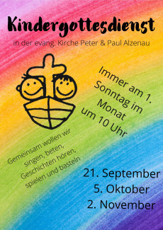Kindergottesdienst Sep-Nov