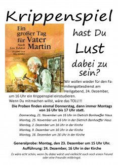 Flyer Krippenspiel