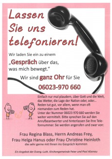 Plakat Telefonaktion