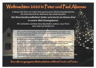 Weihnachten 2020 in Peter und Paul