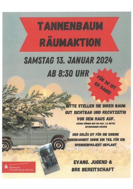 Plakat Tannenbaumräumaktion