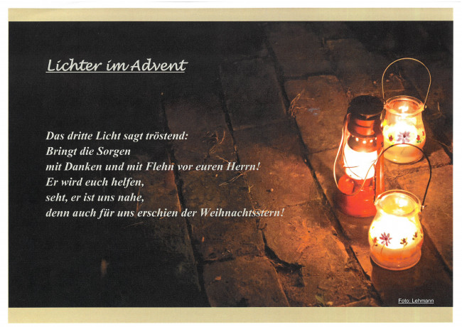 Lichter im Advent: 3. Advent